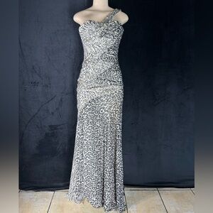 Elegant Leopard Print One-Shoulder Dress by Mandalay